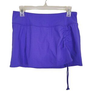 Calia Sz Small High Rise Swim Skirt Bottom Royal Purple Front Side Tie NWOT
